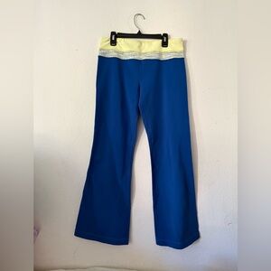 Lululemon Blue and Yellow straight leg pants